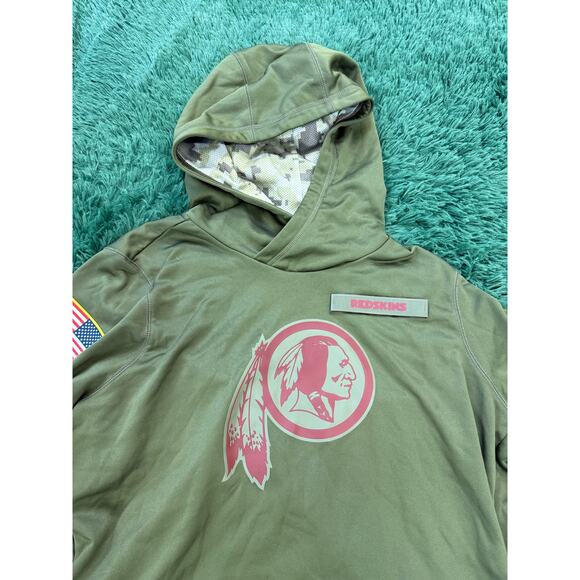Nike Washington Redskins XXL Camo Salute to Freedom Sweatshirt Hoodie - Picture 2 of 8
